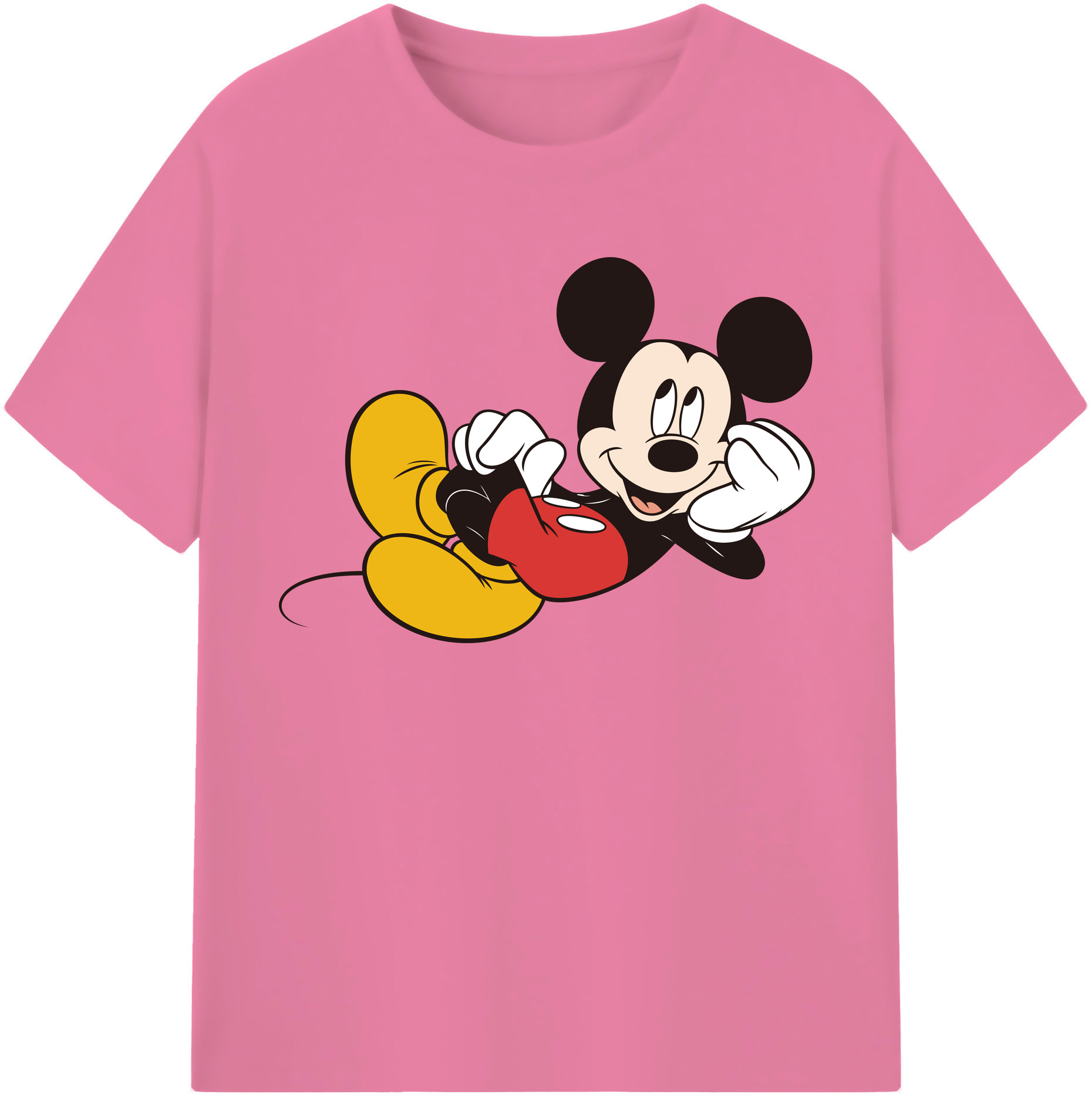 （画像用） ミッキーマウス Mickey Mouse 綿100％半袖Tシャツ（フロントプリント）